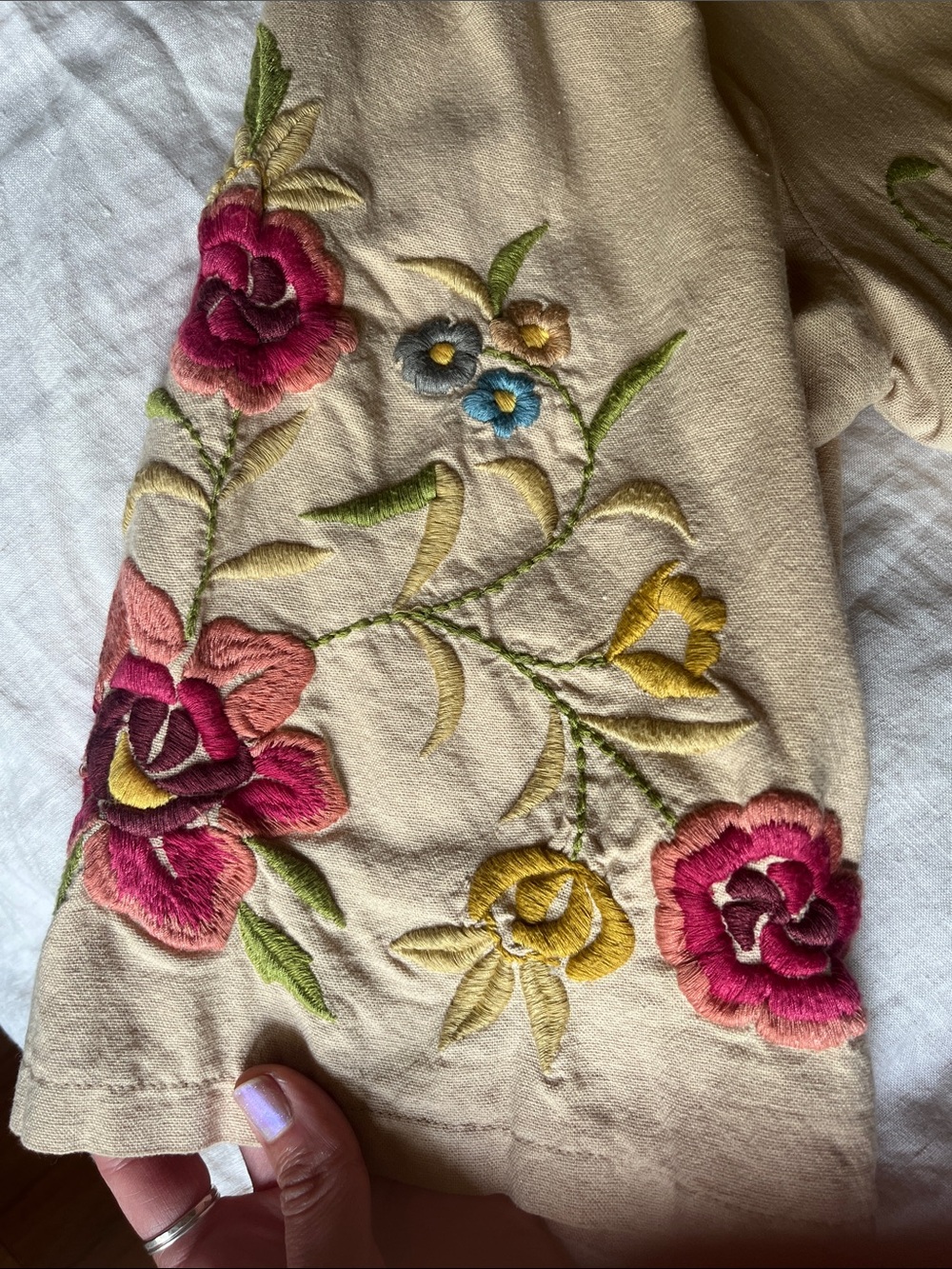 Chasing Unicorns 🌸🌾 Road Less Traveled Embroidered Kimono Jacket sz S - Picture 17 of 17